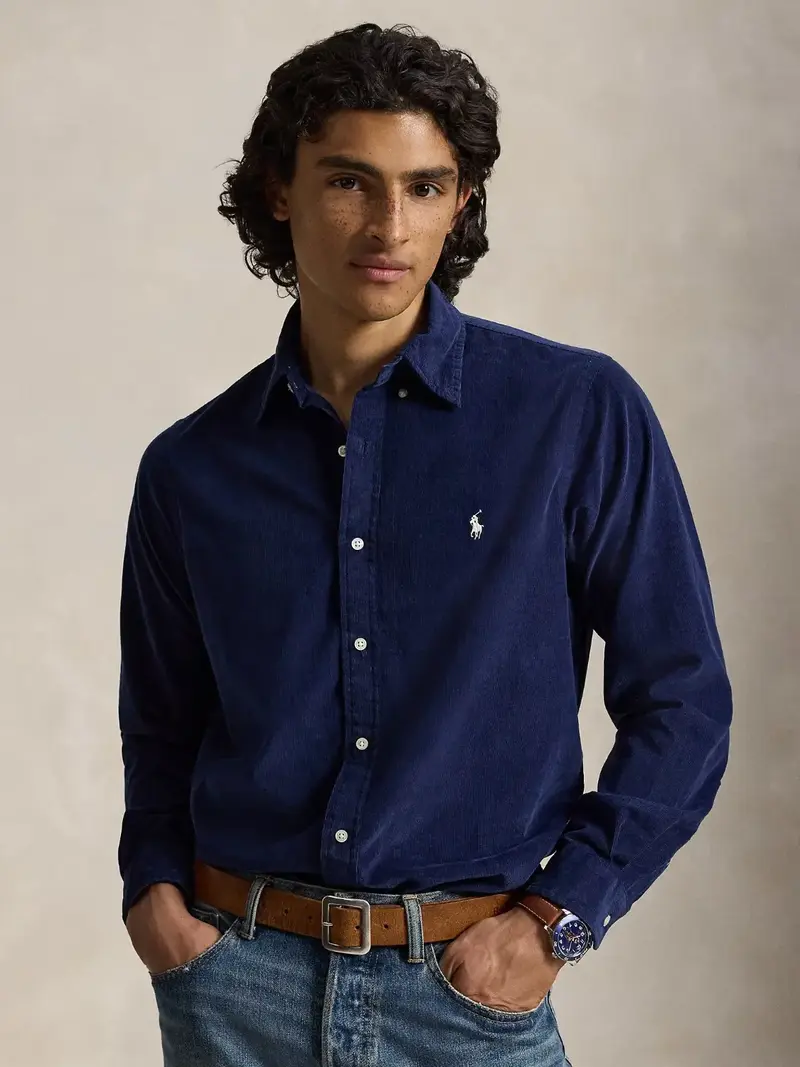 Chemise Ralph Lauren marine en velours