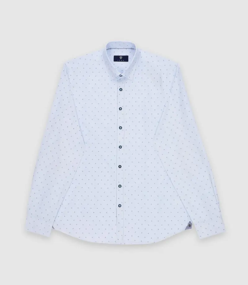 Chemise regular marine et blanche KELLYOUT