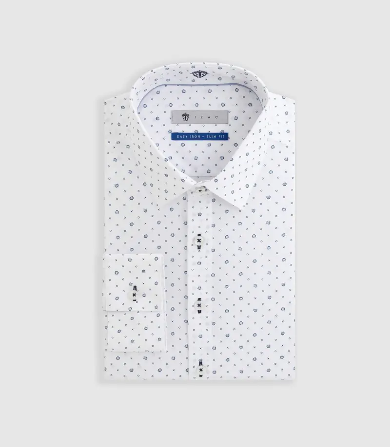 Chemise repassage facile blanche "Dolan"