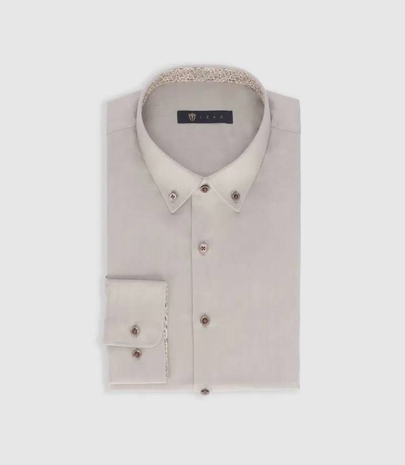 Chemise slim beige PABLO