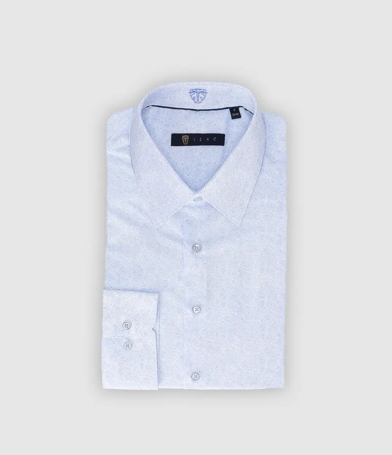 Chemise slim imprimée ciel PAQUITO