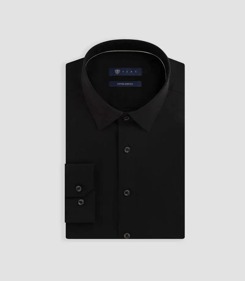 Chemise slim noir MALTE