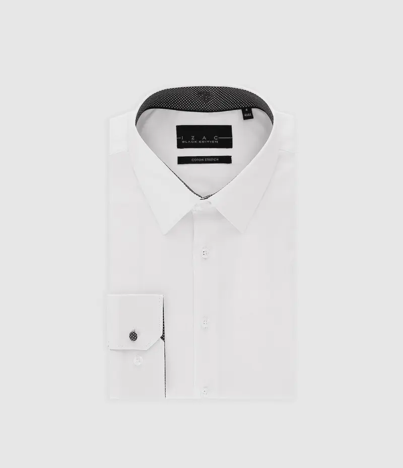 Chemise slim unie blanche