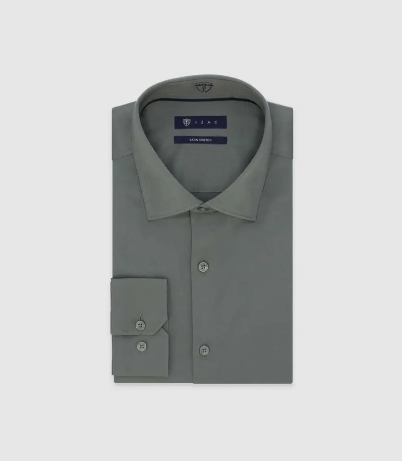 Chemise slim verte