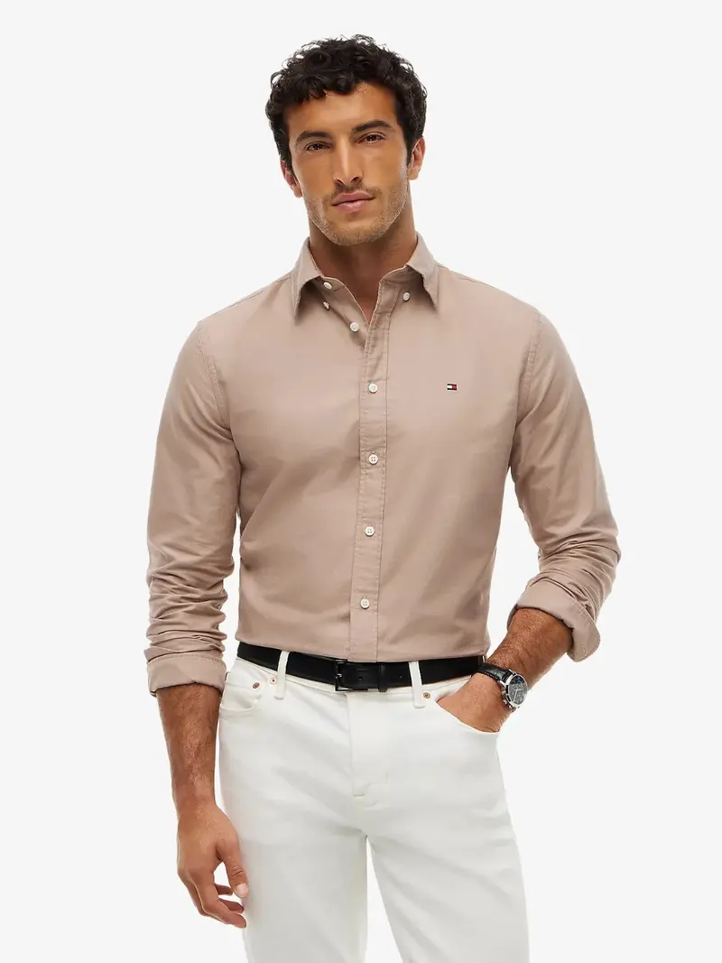 Chemise Tommy Hilfiger beige en coton
