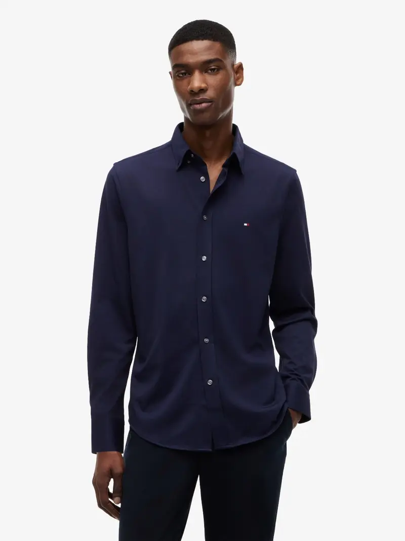 Chemise Tommy Hilfiger marine en coton