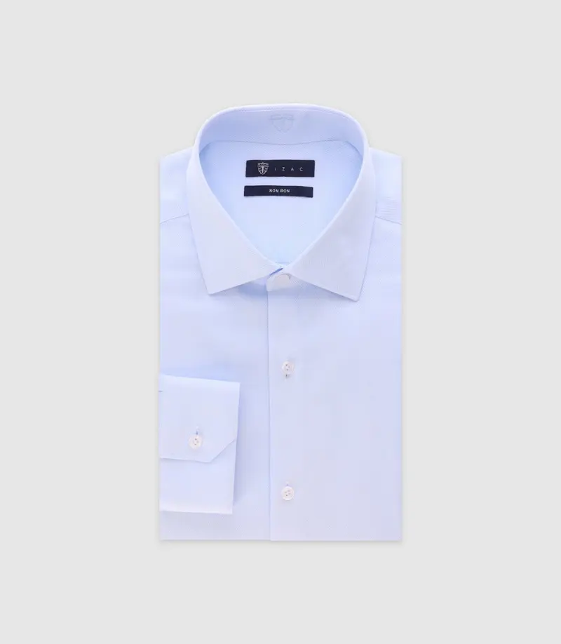 Chemise twill infroissable ciel