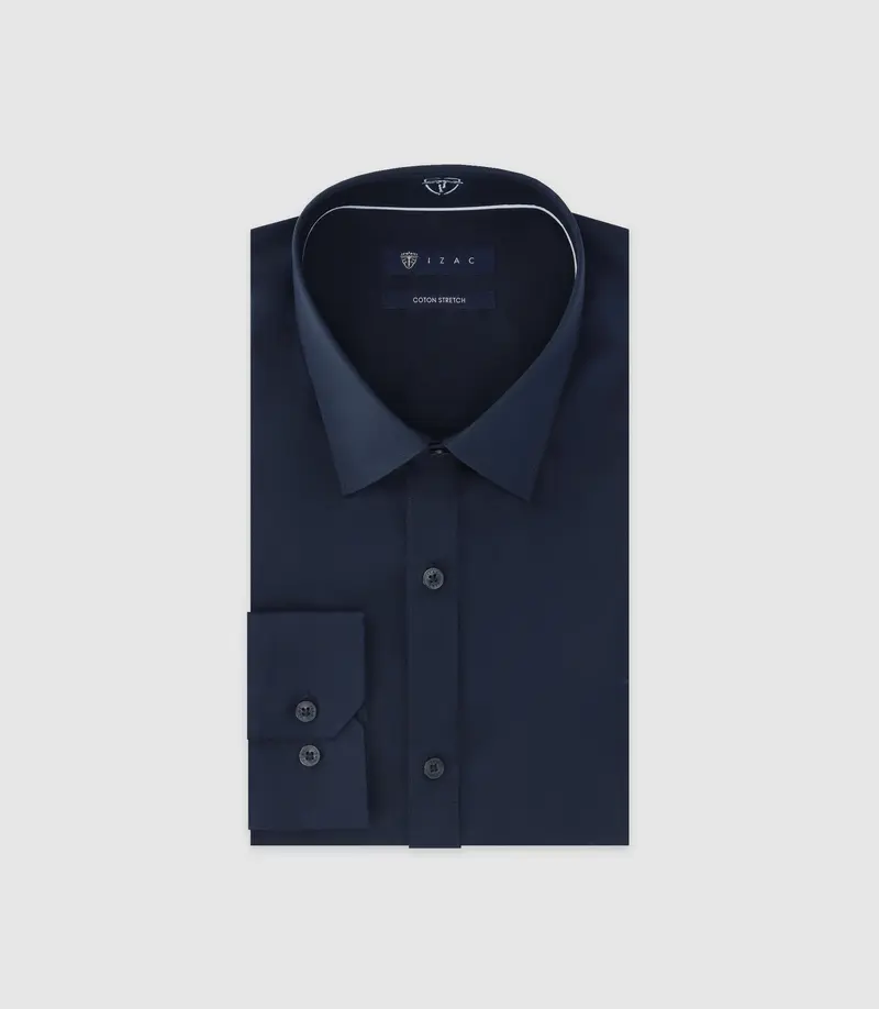 Chemise unie marine