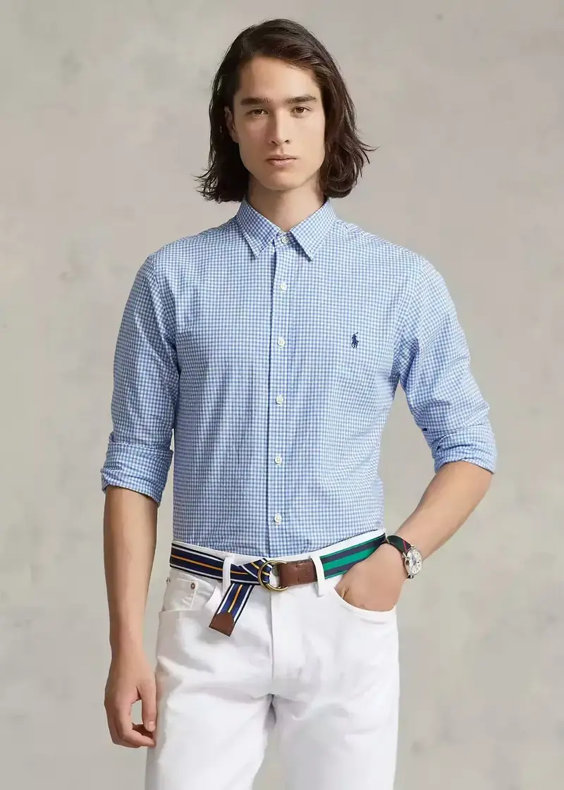 Chemise vichy Ralph Lauren bleue