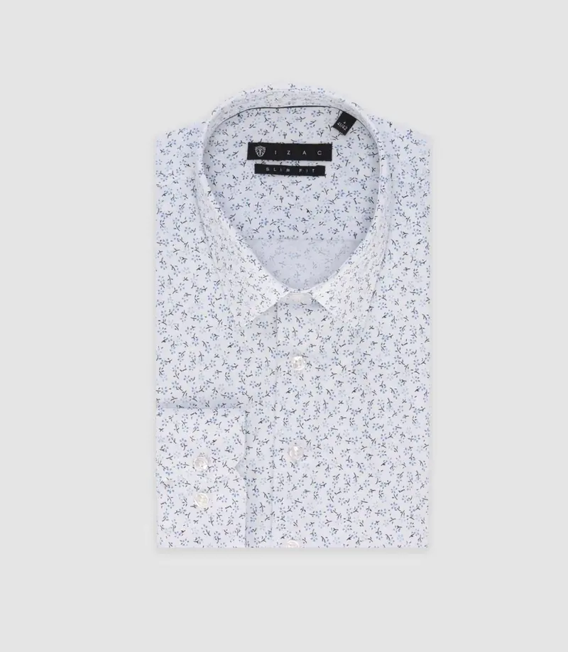Chemise ville à imprimé bleu "Tifast012"