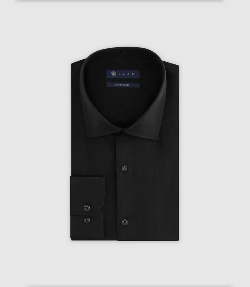 Chemise ville ajustée noire