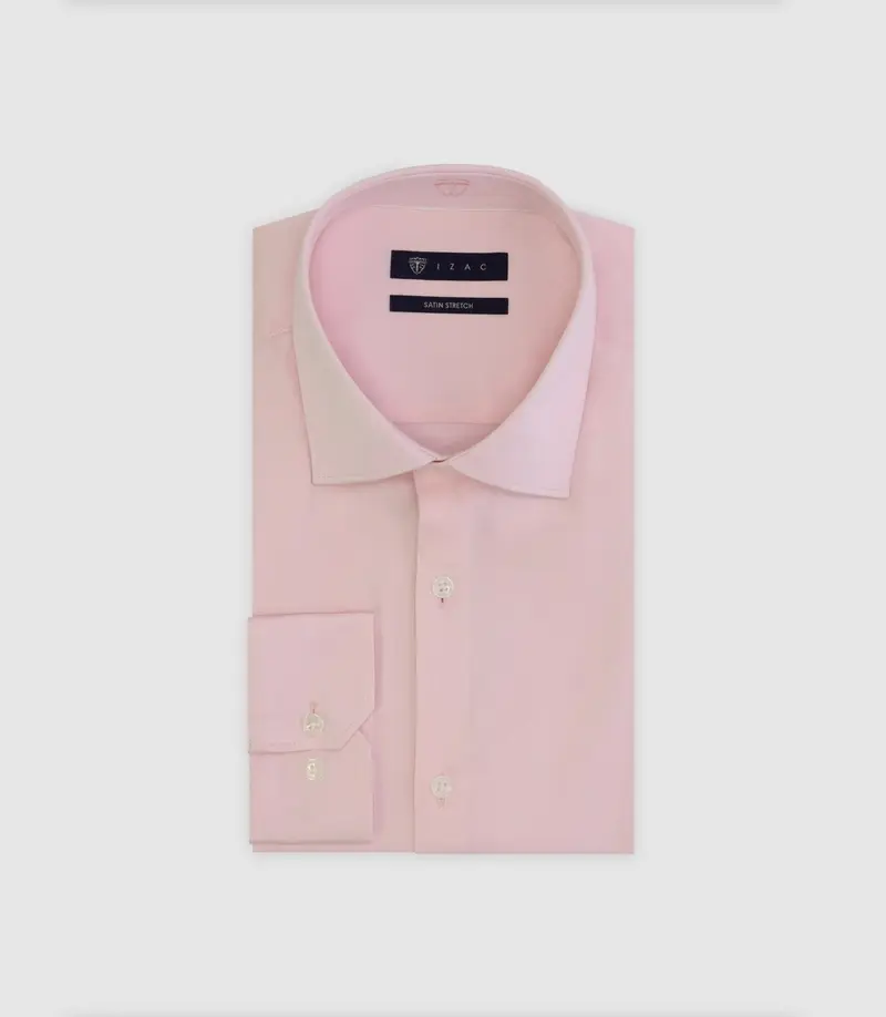 Chemise ville ajustée rose
