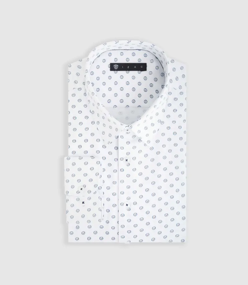 Chemise ville blanche et marine "Difast009"