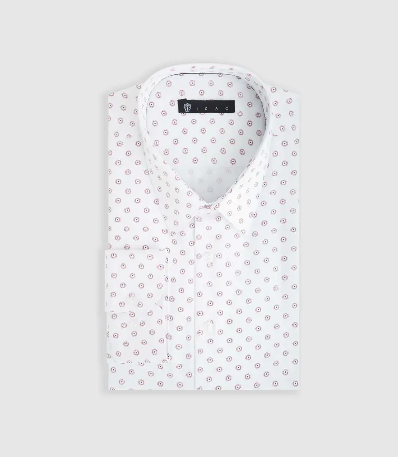 Chemise ville blanche et orange "Difast009"