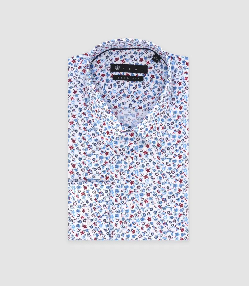 Chemise ville bleu et rouge "Tifast018"