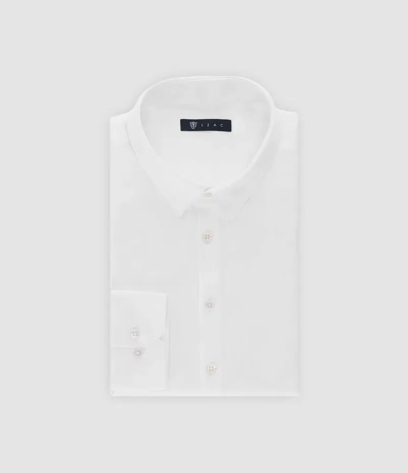 Chemise ville en maille blanche PACOME