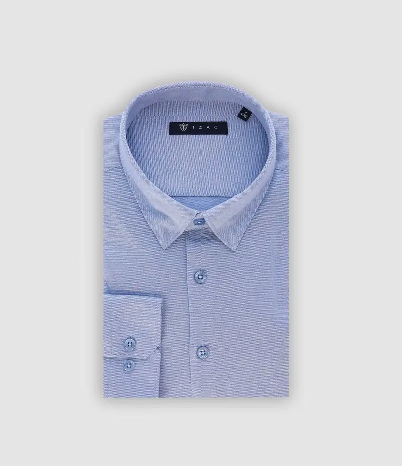 Chemise ville en maille ciel PACOME