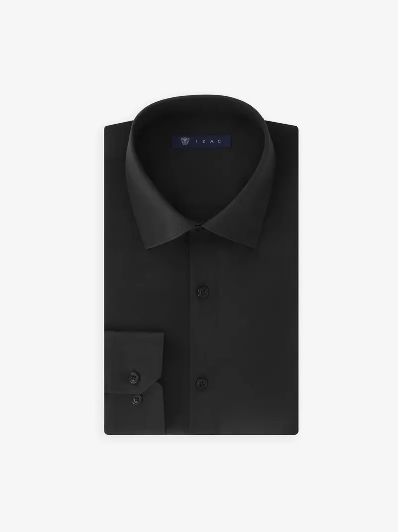 Chemise ville en satin noire