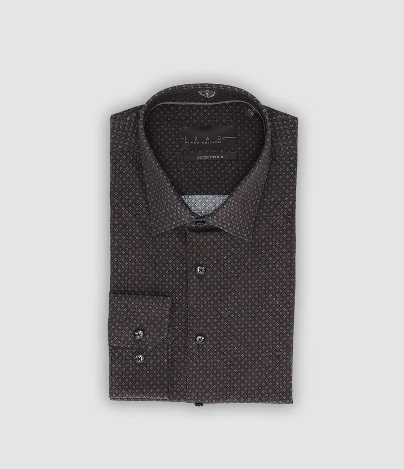 Chemise ville imprimée anthracite PADERN
