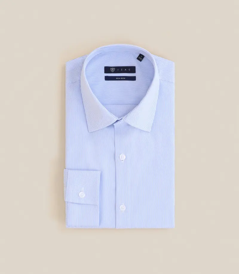 Chemise ville non iron bleue