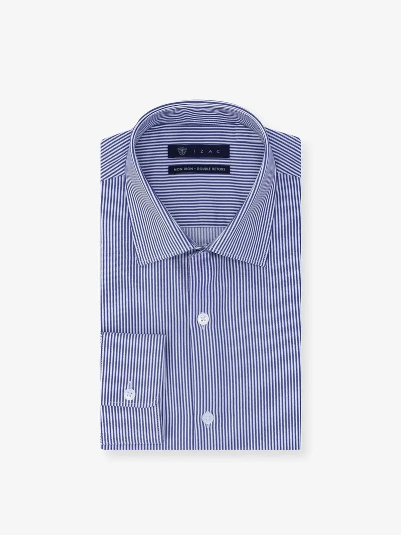 Chemise ville non iron marine