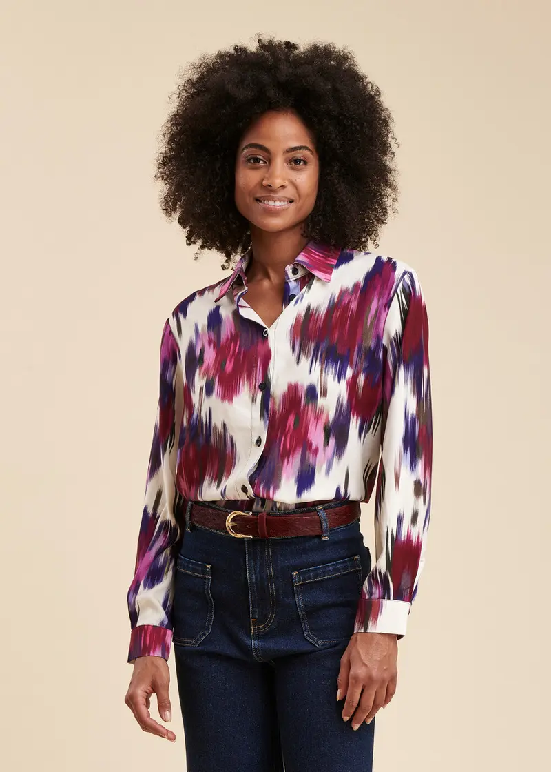 Chemisier ample à imprimé fleuri en viscose Ecovero