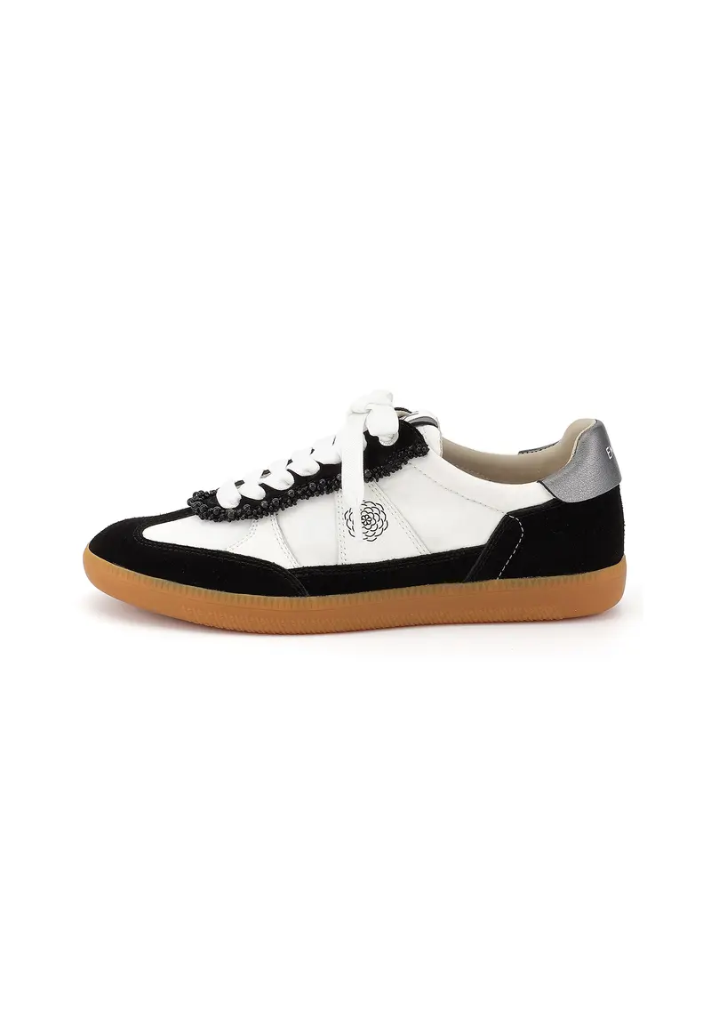 CHERRY - Baskets en cuir Blanc/Noir