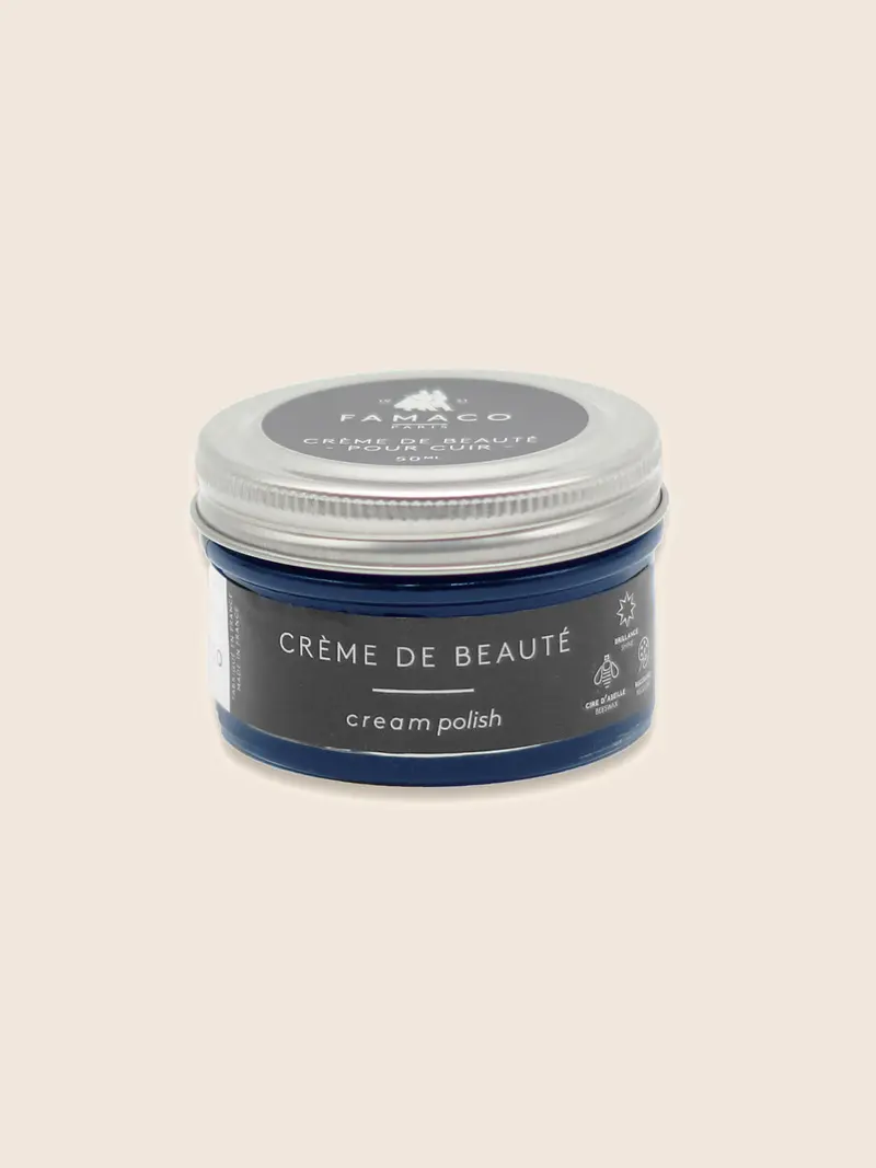Cirage cuir bleu marine