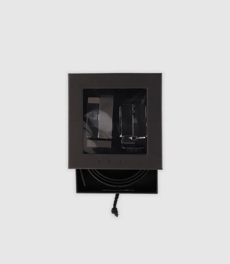 Coffret ceinture avec plaque en métal noire