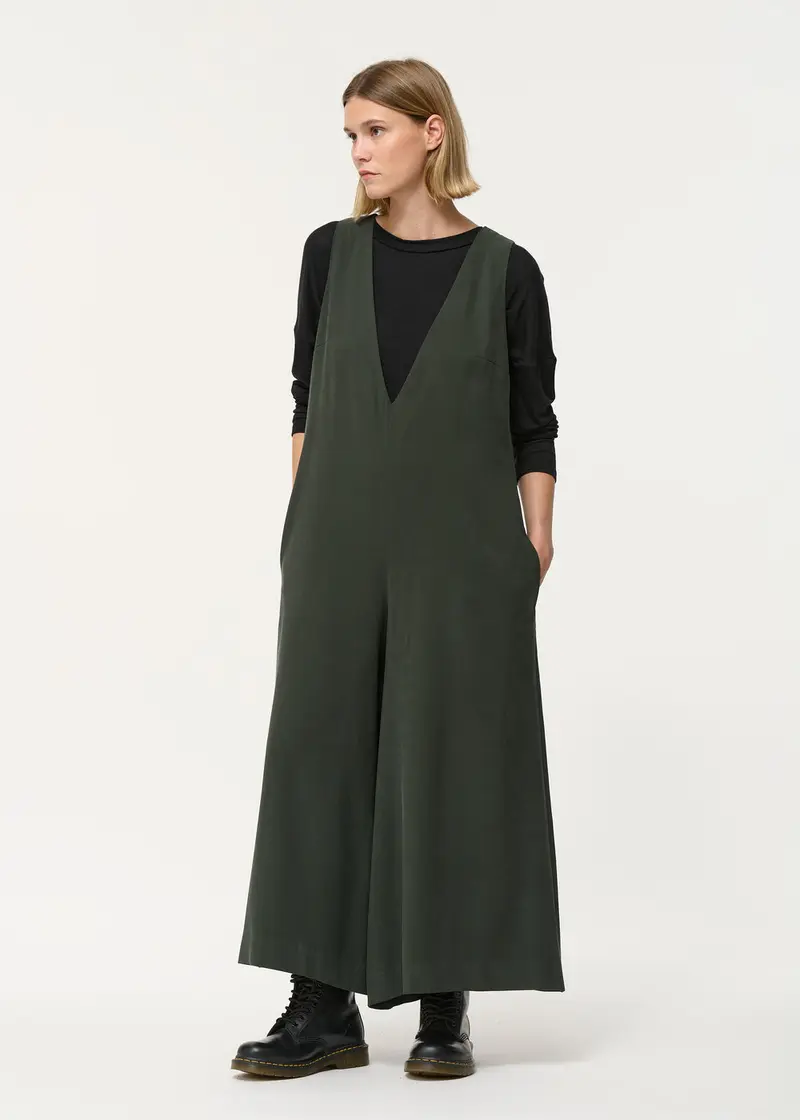 Combinaison vert foncé oversize longueur 7/8ème