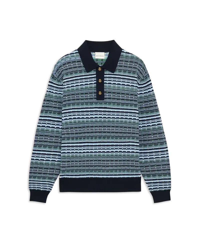 Coogi Long Sleeve Knit Polo