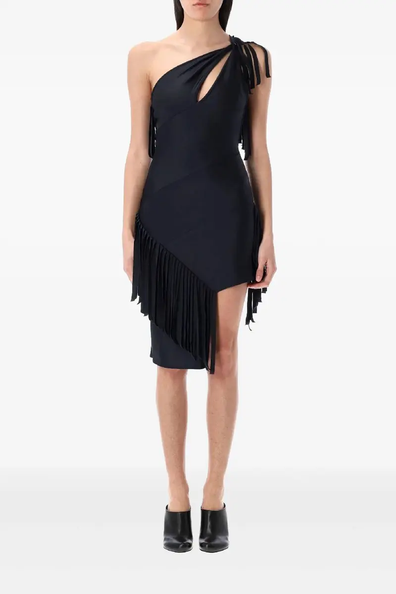 Coperni Assymetric fringed dress