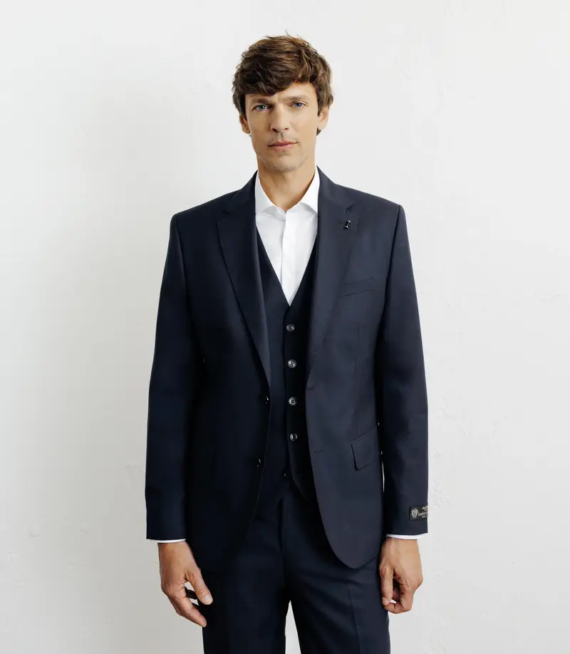 Costume 100% laine bleu marine