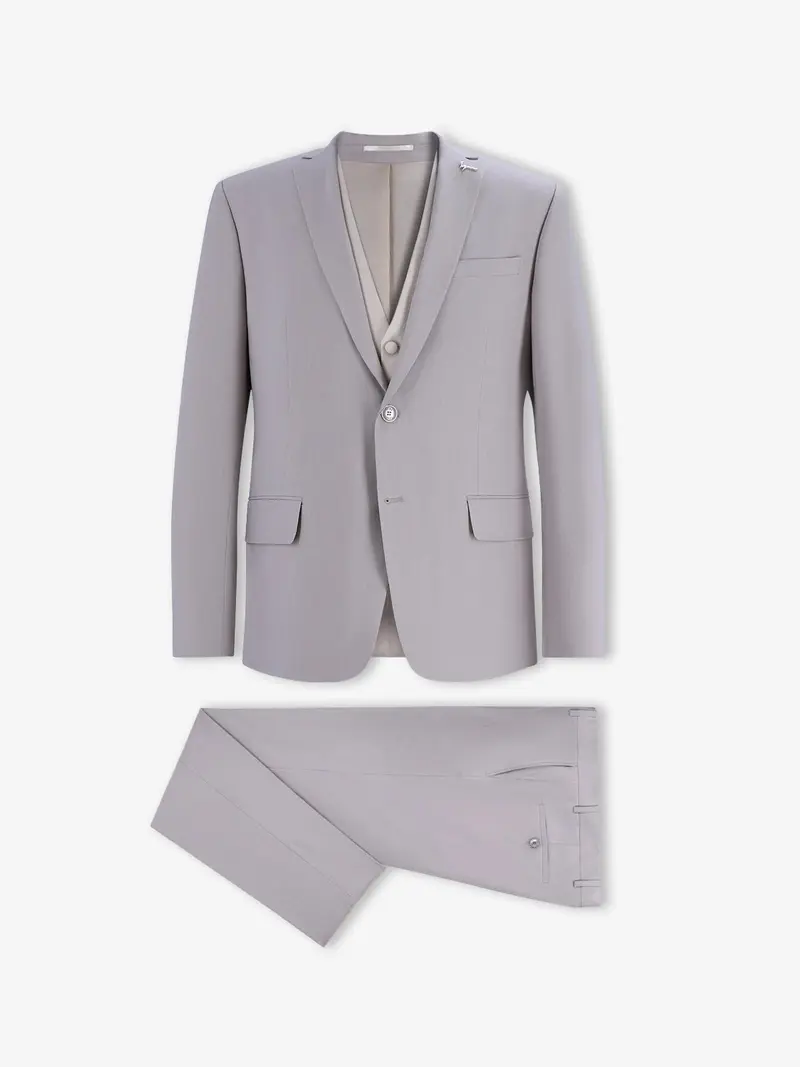 Costume 3 pièces cérémonie beige