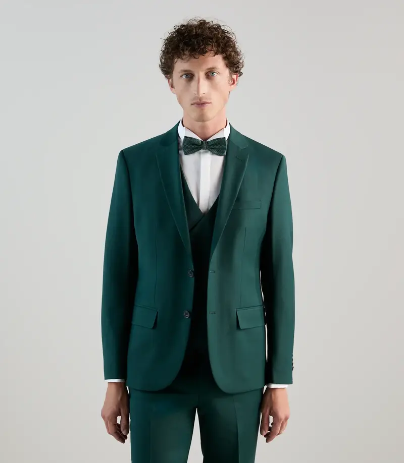 Costume 3 pièces de cérémonie vert foncé