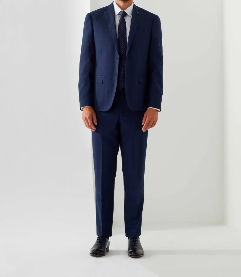 Costume à carreaux bleu "Arome"
