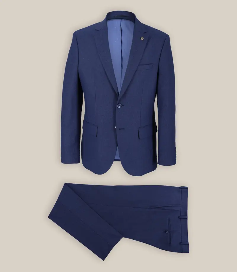 Costume avec 2 boutons bleu denim