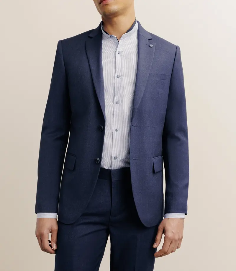 Costume avec 2 boutons bleu denim