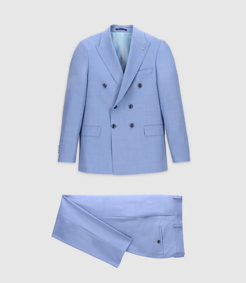 Costume croisé bleu ciel