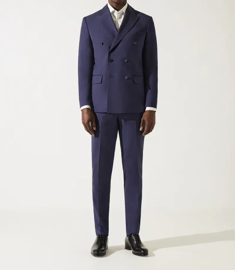 Costume croisé bleu marine