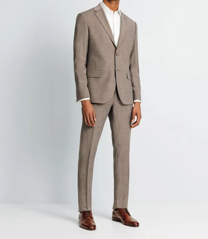 Costume d'été 2 boutons marron clair