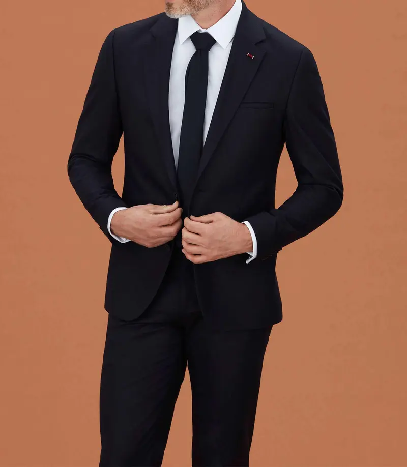 Costume en flanelle marine "Ambitieux"