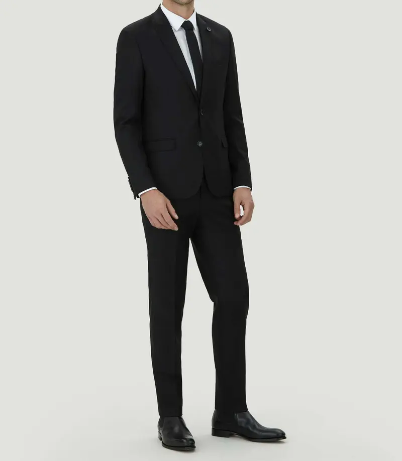 Costume noir 100% laine "Avenir"