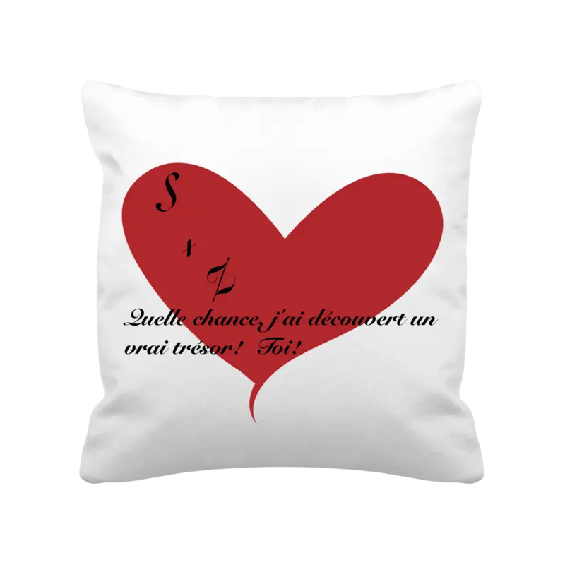 Coussin Satiné 35 x 35 cm S et Z