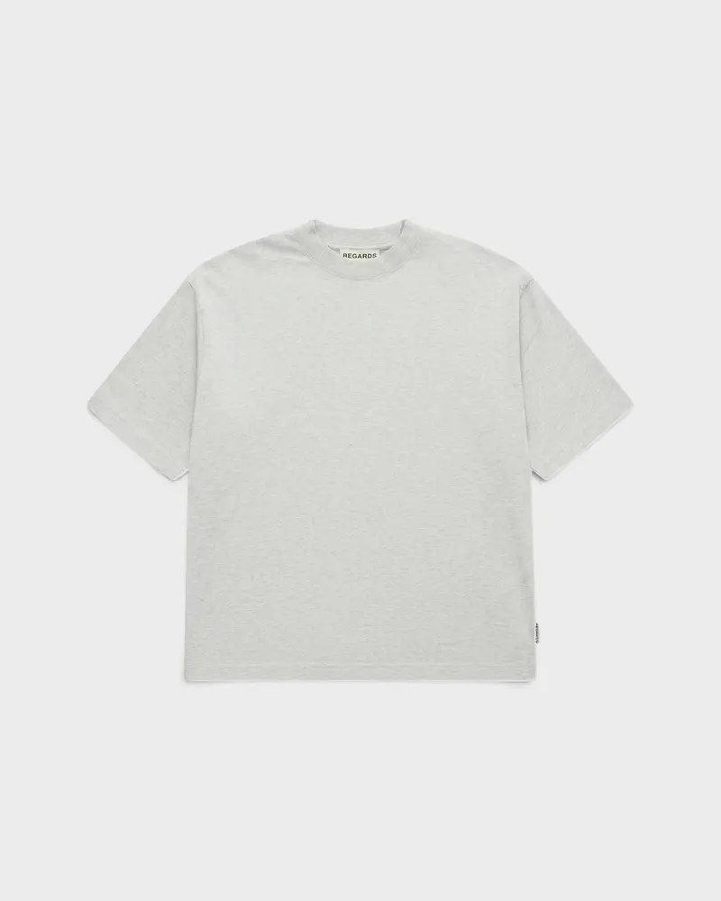 Cozy Oversize Tee Light Grey Melange