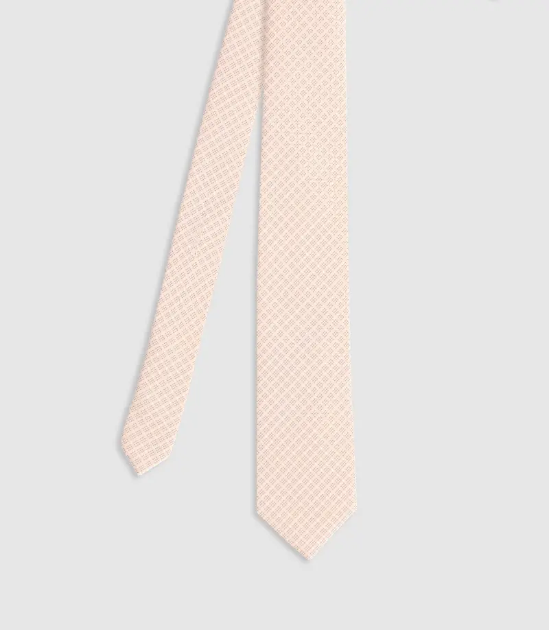 Cravate à motifs beige