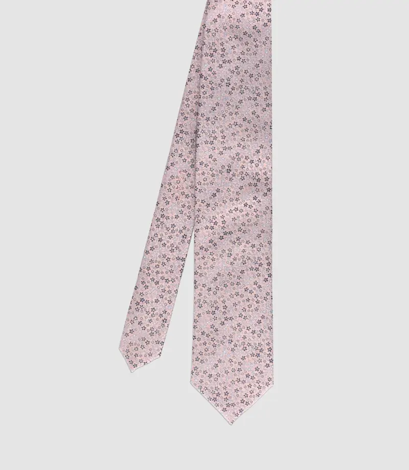 Cravate à motifs liberty rose
