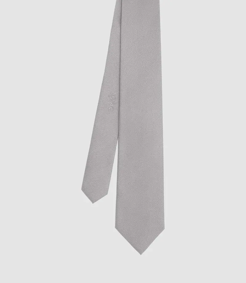 Cravate basique 7cm gris-clair MARTINE