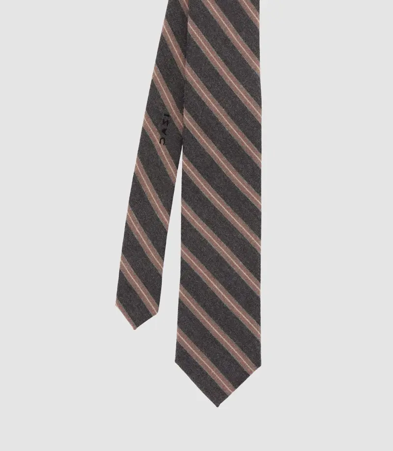 Cravate club slim 7 cm gris MATTEO