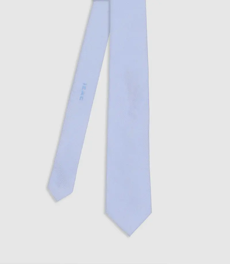 Cravate en tissu texturé bleue